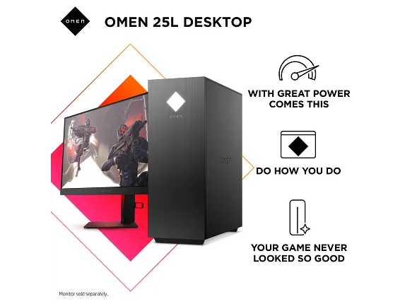 OMEN 25L Desktop, Windows 11 Home, Intel® Core™ i7, 16GB RAM