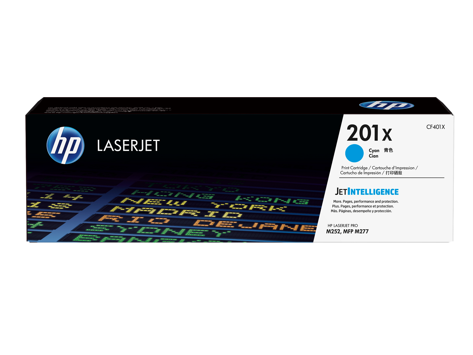 HP 201X High Yield Cyan Original LaserJet Toner Cartridge, ~2,300 pages, CF401X - Afbeelding 1 van 7