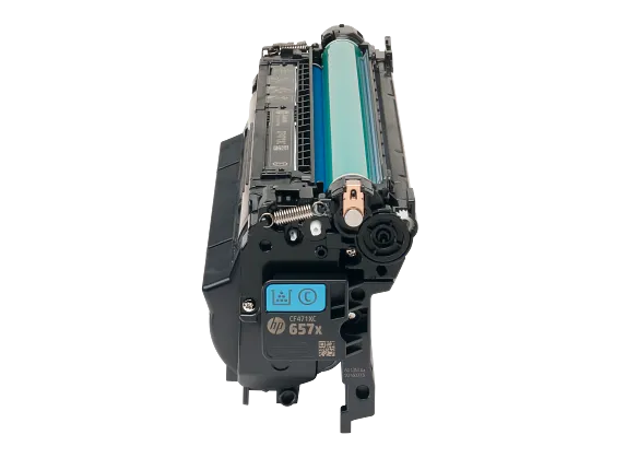 HP Laser Toner Cartridges and Kits, HP 657X High Yield Cyan Original LaserJet Toner Cartridge, CF471X