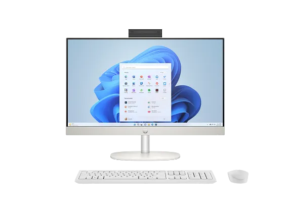 Series 1 of 5 HP Home Desktop PCs, HP All-in-One 24-cr0025m PC, Windows 11 Home, 23.8", AMD Ryzen™ 3, 8GB RAM, 512GB SSD, FHD