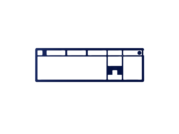 HyperX Alloy Rise Top Plate - Navy Blue