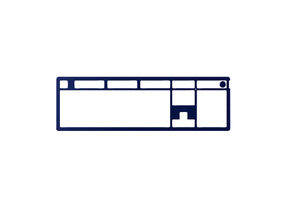 HyperX Keyboard Accessories, HyperX Top Plates Alloy Rise Navy Blue