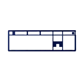 HyperX Top Plates Alloy Rise Navy Blue