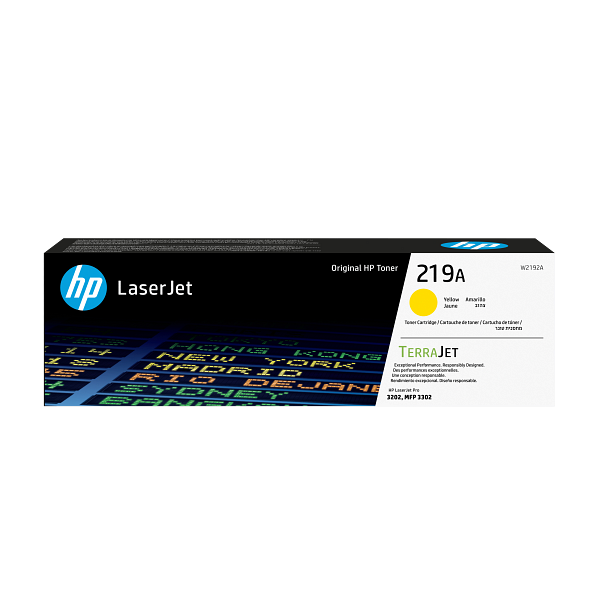 HP 219A Yellow Toner Cartridge W2192A W2192-00001b DM2