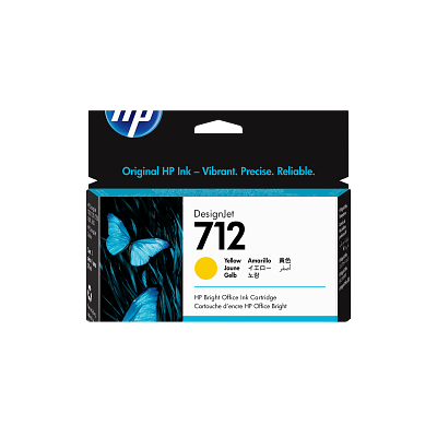 HP 712 29-ml Yellow DesignJet Ink Cartridge