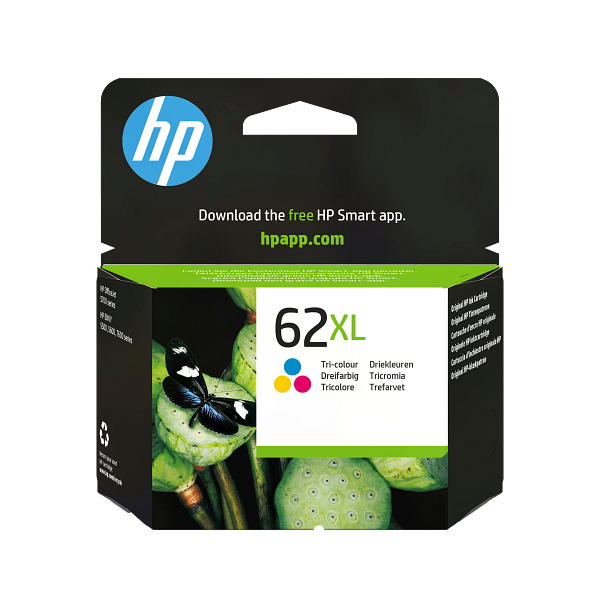HP 62XL High Yield Tri-Color Original Ink Cartridge,C2P07-80047,C2P07AE