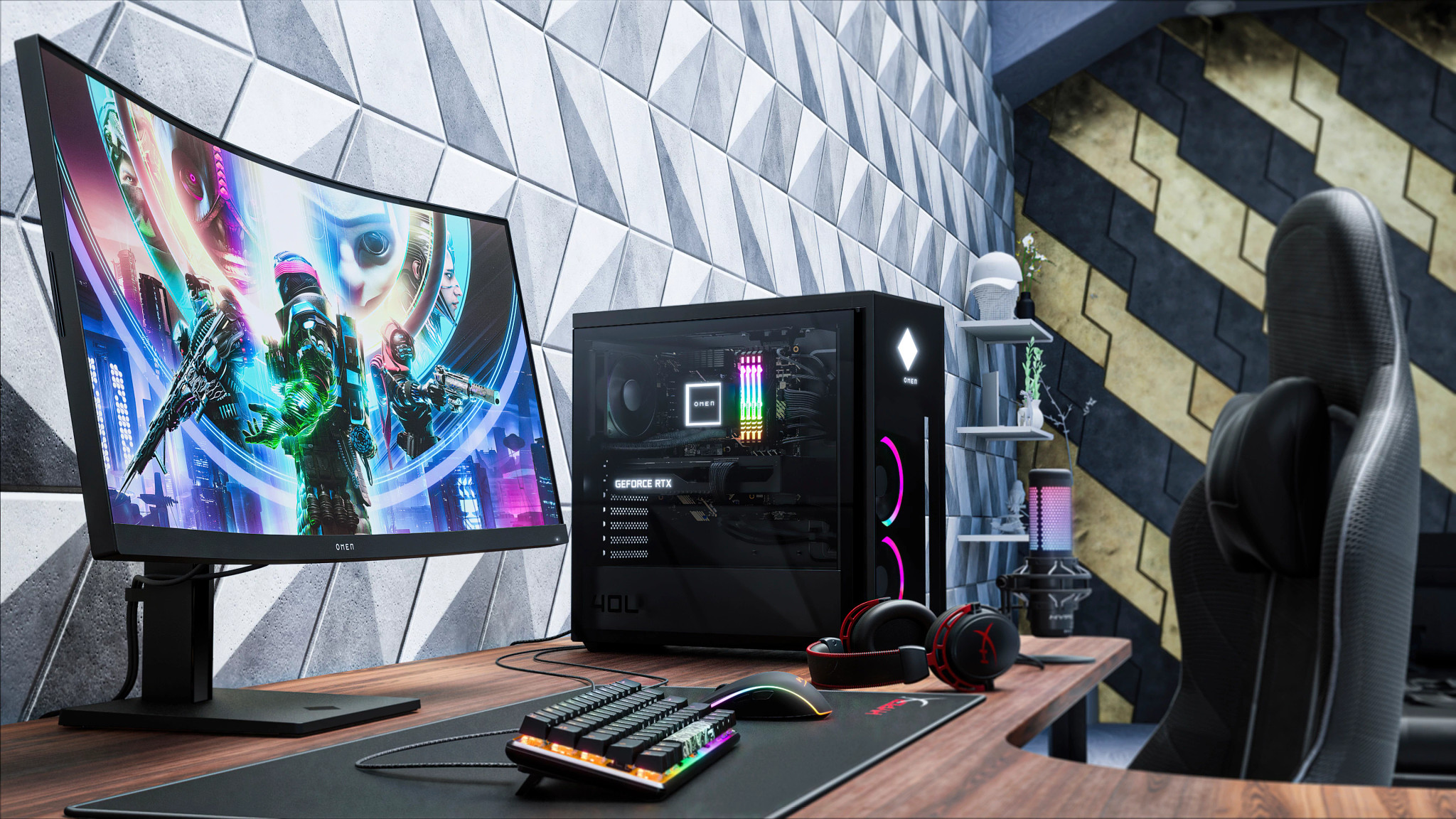 OMEN by HP 34 inch WQHD 165Hz Curved Gaming Monitor - OMEN