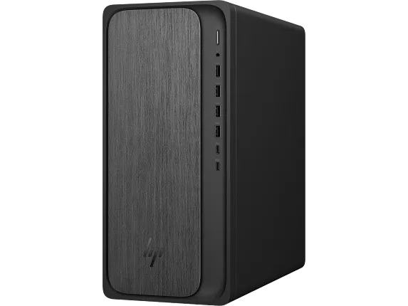 HP OmniDesk Desktop M02-0065m PC, Windows 11 Home, AMD Ryzen™ 5, 16GB RAM, 512GB SSD, Gray wood