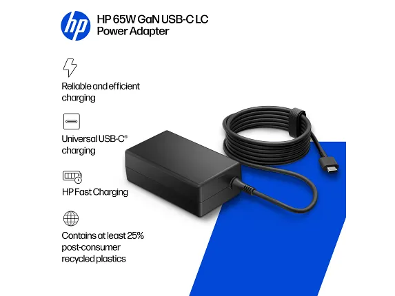 HP 65W GaN USB-C LC Power Adapter