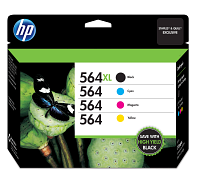 HP 564XL High Yield Black/564 Cyan/Magenta/Yellow 4-pack Original Ink Cartridges