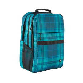 HP Campus XL Tartan Plaid Backpack + HP Wireless Silent Mouse Student Bundle