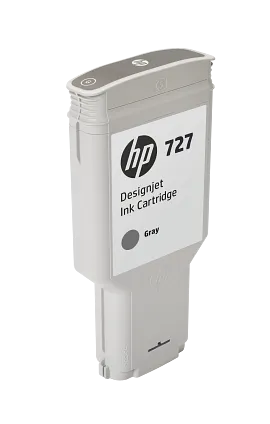 HP 727 300-ml Gray DesignJet Ink Cartridge, F9J80A