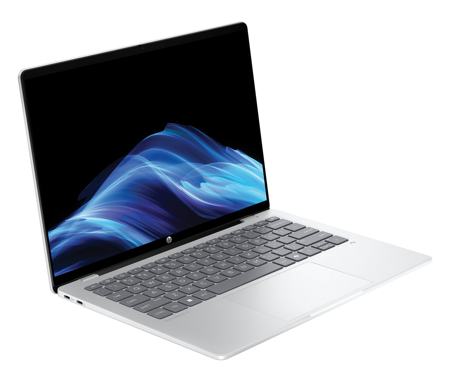 HP OmniBook 5 Laptop Next Gen AI 14-he0037nr 14", Touch screen, Windows 11 Home, Snapdragon® X Plus, 32GB RAM, 1TB SSD, 2K, Glacier silver