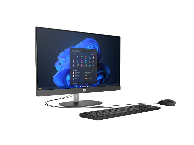 HP ProOne 240 23.8 inch G10 All-in-One Desktop PC WW IronGray T NT HAS Wired Win11 CoreSet VisID WhiteBG FrontRight