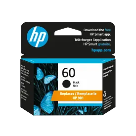 HP 60 Black Original Ink Cartridge, CC640WN#140