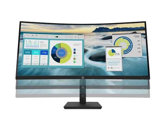 Business Monitors, HP P34hc G4 WQHD USB-C Curved Monitor