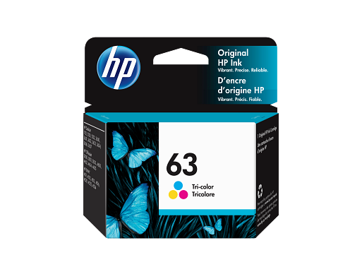 HP 63 Tri-color Original Ink Cartridge, F6U61AN#140