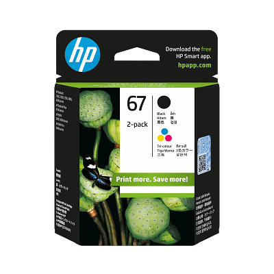 HP 67 Color/Black Ink Cartridge Combo 2-Pack