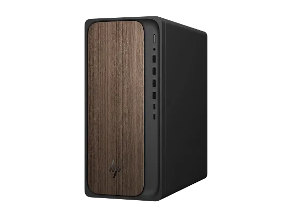 HP OmniDesk Desktop AI M03-0155t PC, Windows 11 Home, Intel® Core™ Ultra 5, 16GB RAM, 1TB SSD, Dark wood