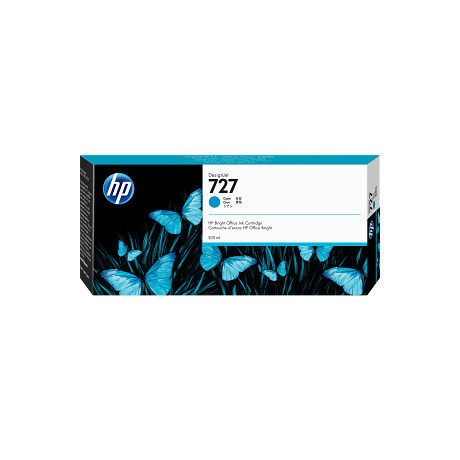 HP 727 ciánkék tintapatron eredeti F9J76A T920 T930 T1500 T1530 T2500 T2530 300 ml
