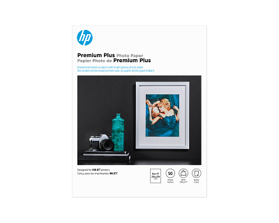 HP Premium Plus Photo Paper Glossy 80 lb 8.5 x 11 in. (216 x 279 mm) 50 sheets