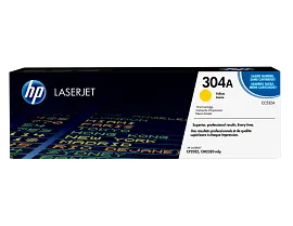 HP 304A Yellow Original LaserJet Toner Cartridge, CC532A