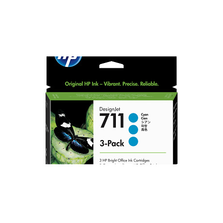 HP 711 CZ134A ciánkék tintapatron eredeti tripla csomag CZ134A T120 T125 T130 T520 T525 T530 3x29 ml