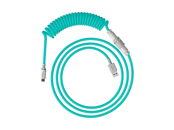 HyperX Keyboard Accessories, HyperX USB-C Coiled Cable Light Green-White
