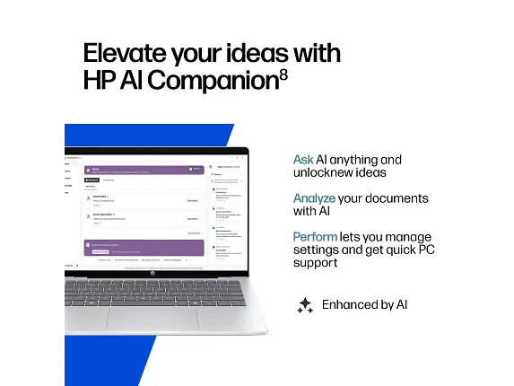 HP OmniBook 5 16 inch Laptop Next Gen AI PC 16-bf0000, цвет: Snapdragon X Plus, 32 Gb, 512 Gb — фото 6