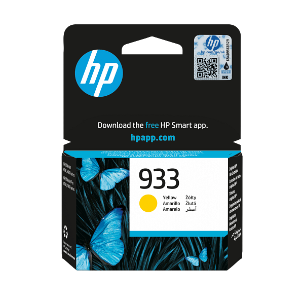 HP 933 Yellow Original Ink Cartridge, CN060-80020,  CN060AE