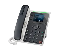 Poly Edge E220 IP Phone and PoE-enabled + Poly Edge E100-450 CCX 350 EM60 Power Supply Bundle