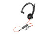 HP 8X218AA Poly Blackwire 3315 monaurális, Microsoft Teams-tanúsítvánnyal rendelkező USB-C headset + 3,5 mm-es csatlakozó + USB-C–USB-A-adapter