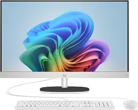 HP All-in-One Desktop Next Gen AI 24-ct2055m PC, Windows 11 Home, 23.8", AMD Ryzen™ AI 5, 16GB RAM, 512GB SSD, FHD, Shell white