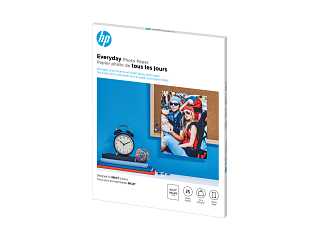 HP Everyday Photo Paper, Glossy, 52 lb, 8.5 x 11 in. (216 x 279 mm), 25 sheets Q5498A - Img_Left_320_240