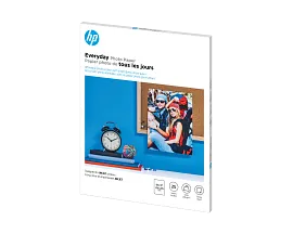 HP Everyday Photo Paper, Glossy, 52 lb, 8.5 x 11 in. (216 x 279 mm), 25 sheets Q5498A