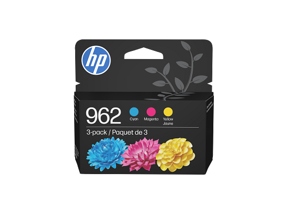 HP 962 3-pack Cyan/Magenta/Yellow Original Ink Cartridges, 3YP00AN#140