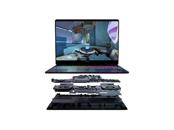 OMEN MAX Gaming Laptop 16-ak0047nr 16", Windows 11 Home, Windows Laptop, AMD Ryzen™ AI 7, 16GB RAM, 1TB SSD, NVIDIA® GeForce RTX™ 5070, WQXGA, Shadow black