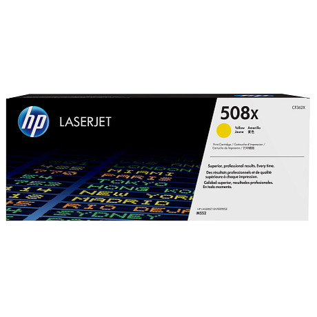 HP 508X CF362X nagy kapacitású sárga eredeti LaserJet M552 M553 tonerkazetta (9500 old.)