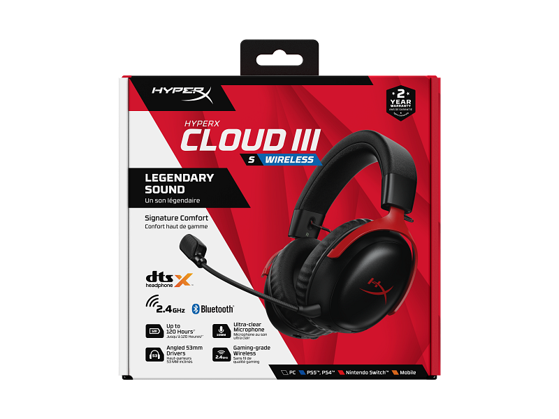 HyperX Cloud III S Wireless - Gaming Headset (Black-Red) | HP® Africa