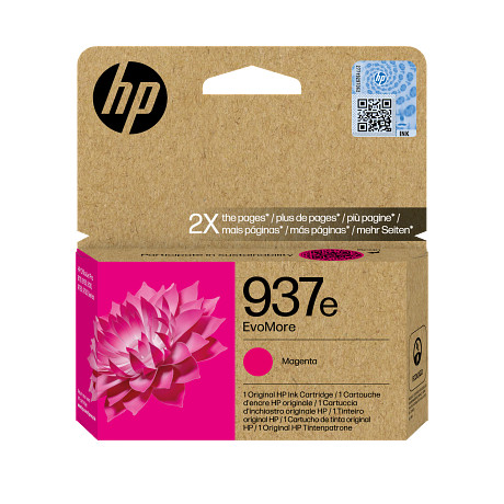 HP 937e 4S6W7NE EvoMore bíborvörös eredeti tintapatron OfficeJet Pro 9110 9120 9130 9720 9730 (1650 old.)