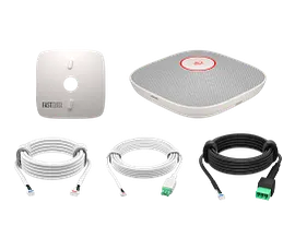 HP Poly Studio A2 White Table Microphone w/ Mounting Plate I/O cables