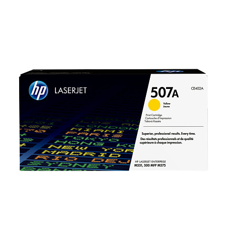 HP 507A CE402A LaserJet sárga toner / festékkazetta LJ 500 M551 M570 M575 (6000 old.)