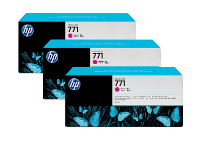 HP 771 3-pack 775-ml Magenta DesignJet Ink Cartridges