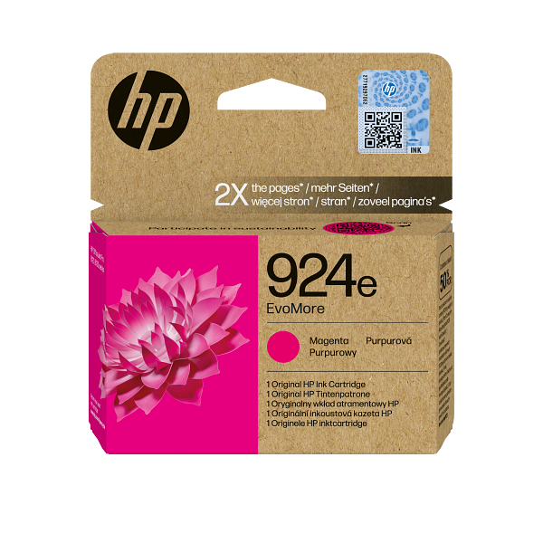 HP 924e EvoMore Magenta Original Ink Cartridge 4K0U8-80002 4K0U8NE