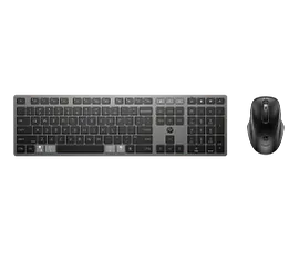 HP 720 Multi-Device Rechargeable Wireless Keyboard and Mouse Combo