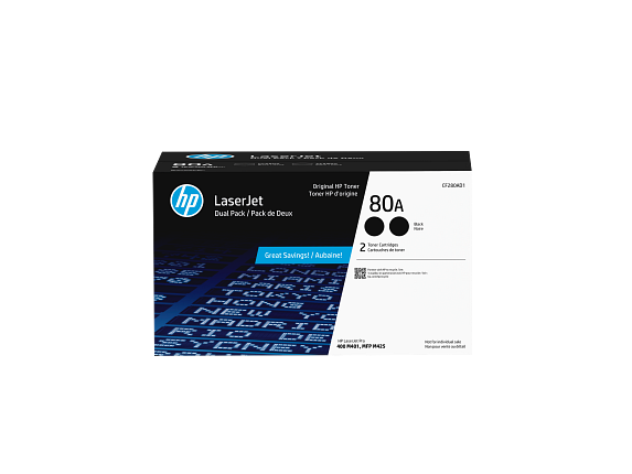 Photos - Ink & Toner Cartridge HP LaserJet 80A 2-pack Black Original LaserJet Toner Cartridges, CF280AD1 CF280AD1