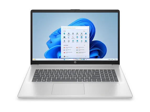 HP Home Laptop PCs, HP Laptop AI 17, Windows 11 Home in S mode, 17.3", Intel® Core™ Ultra 7, 16GB RAM, 256GB SSD, FHD, Natural silver