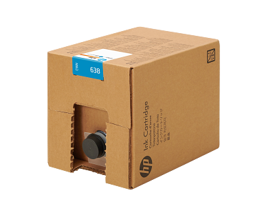 HP 638 10-liter Cyan Stitch Dye Sublimation Ink Cartridge