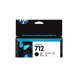 HP 712 38ml Black DesignJet Ink Cartridge, 3ED70A