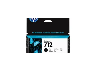 HP 712 38ml Black DesignJet Ink Cartridge, 3ED70A